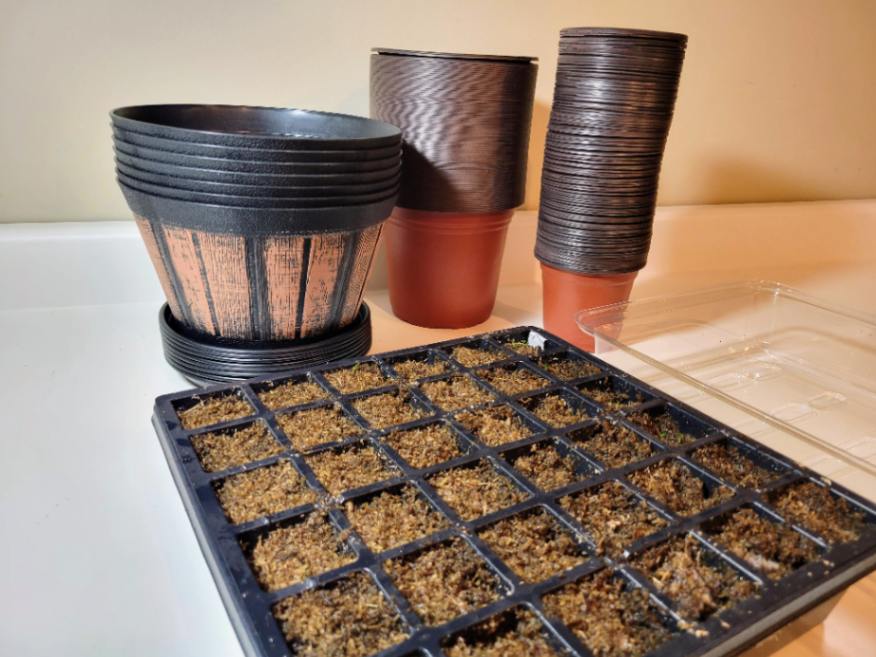 Seed starting trays and pots