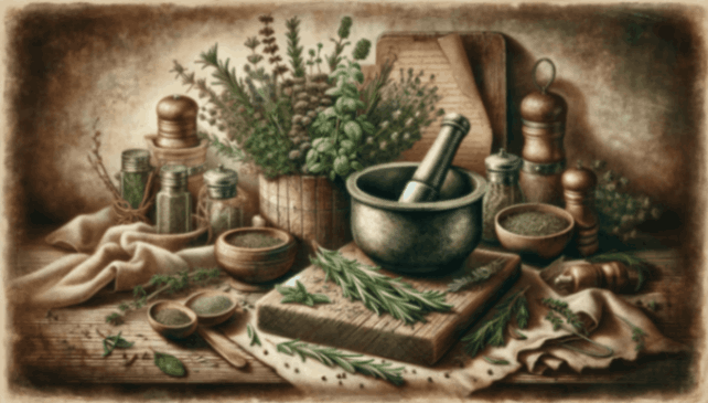 Cooking with rosemary and oregano